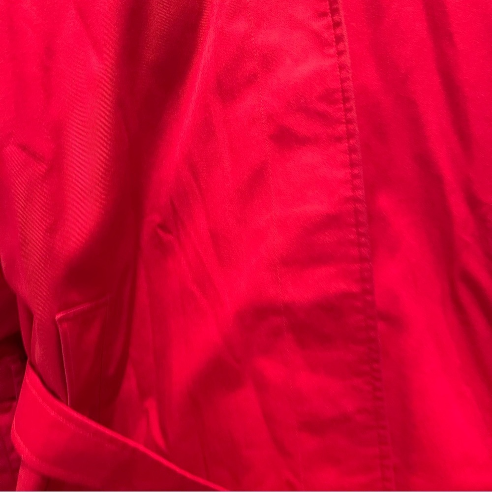 😻🇬🇧 Burberry Gorgeous Red Trench Coat with Removable Warm Liner & Tie Belt W8 - Picture 2 of 14